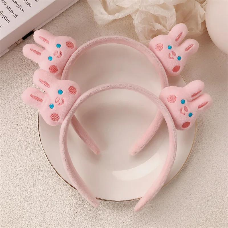 Cartoon Baby Rabbit Plush Headband Adult Face Wash Headband Sweet Cute Autumn and Winter Hair Accessories