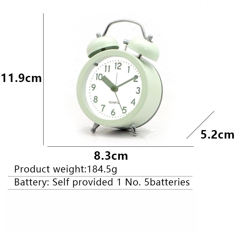 New Ultra Quiet Mini Bell Alarm Clock for Kids, Silent Non-Ticking, Minimalist Desk Clock, Loud Ring Bell, Perfect for Study and Home Use