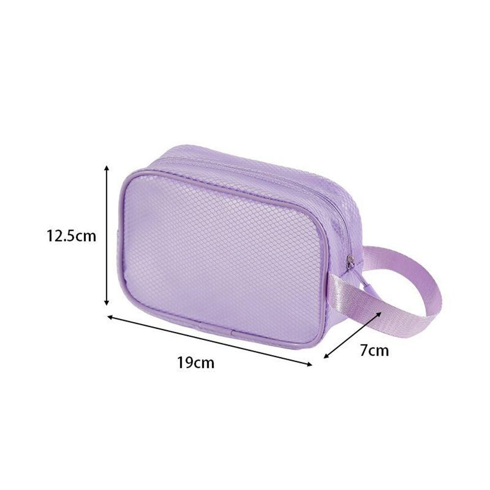 Handheld Mesh Makeup Bag Large Capacity Toiletry Kit Bag New Make Up Organizer Case  Travel