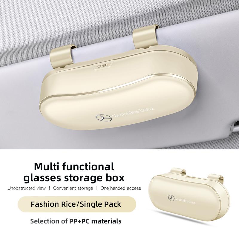ULA5 Car Sun Visor Glasses Case Anti-Scratch Sunglasses Storage Box For Mercedes-Benz GLC X253 X254 C-Class W205 W206 A-Class W177 GL