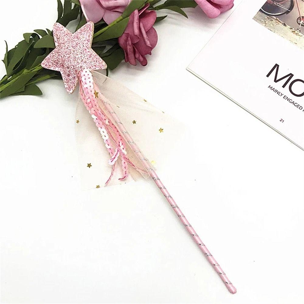 Girls Wand Princess Wand Five Pointed Star Kids Stick Wand Star Fairy Wand Cosplay Props