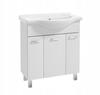 Freestanding bathroom cabinet with washbasin 75 solid white Mea