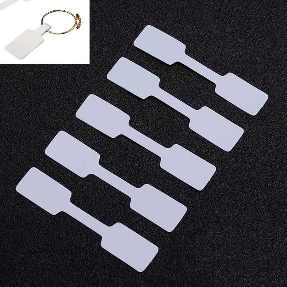 White Stickers Necklace Bracelet Display Tags Hang Size Paper Price Labels Ring Sticker