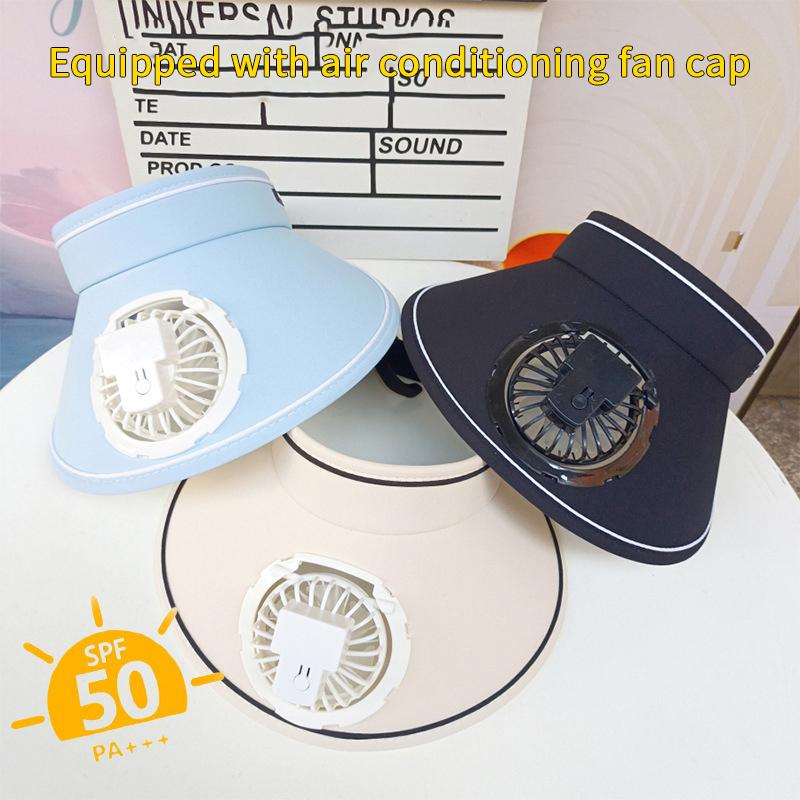 Breathable Cooling Fan Hat Sunscreen Fan Sun Visor Hat Fishing Hat Cooling Peaked Cap Hat Usb Charging Hat Fan For Sport Sunhat