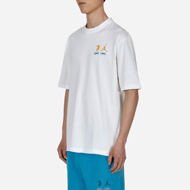 Jordan Футболка X Union Future Is Now SS22 Breathable Logo Crew Neck с мужскими топами белого цвета DM2844-100