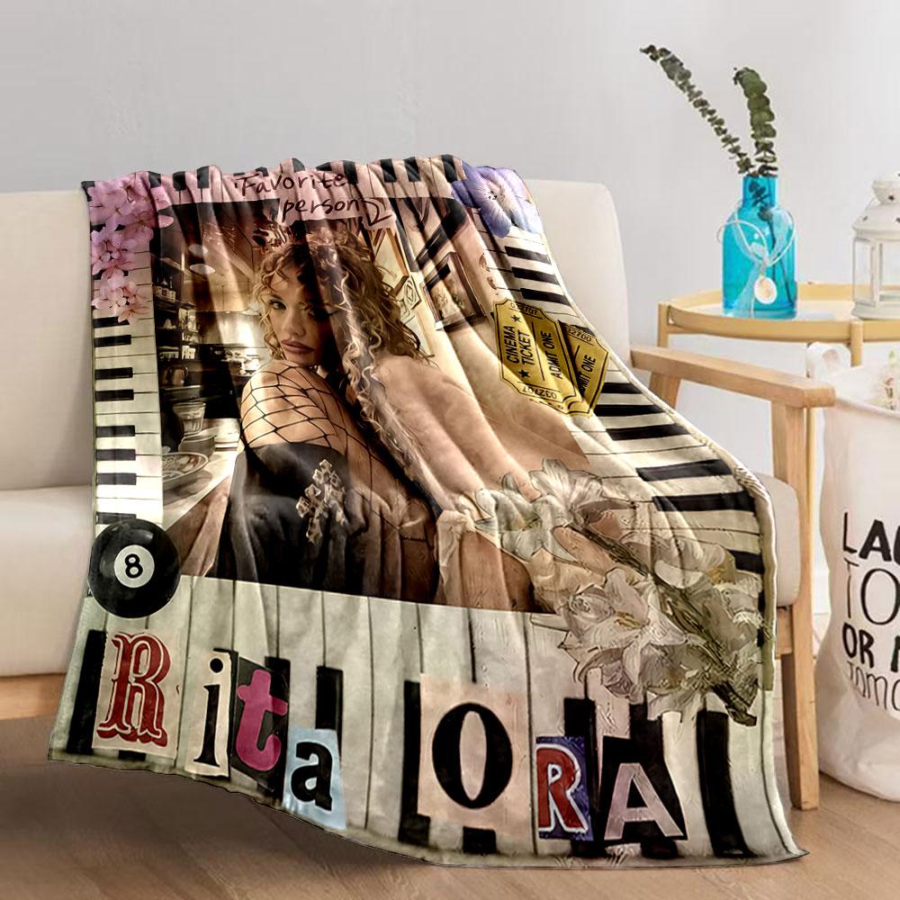 Rita Ora Art Blanket for all seasons blanket lunch break throw gift