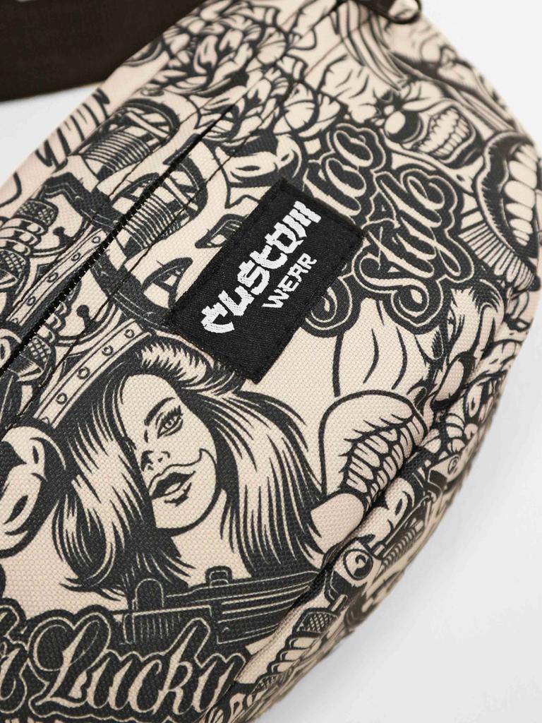Бананка сумка на пояс мужская Custom Wear Triada Tattoo style