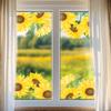 Sunflower Window Stickers for Living Room and Balcony Glass Decoration, Waterproof, Translucent and Beautifying