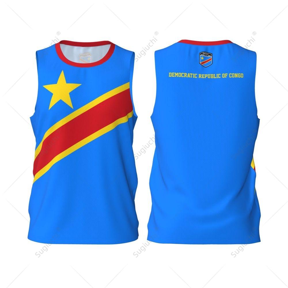 Democratic Republic Of Congo Flag Basketball Sports Running Fitness Sleeveless tshirt
