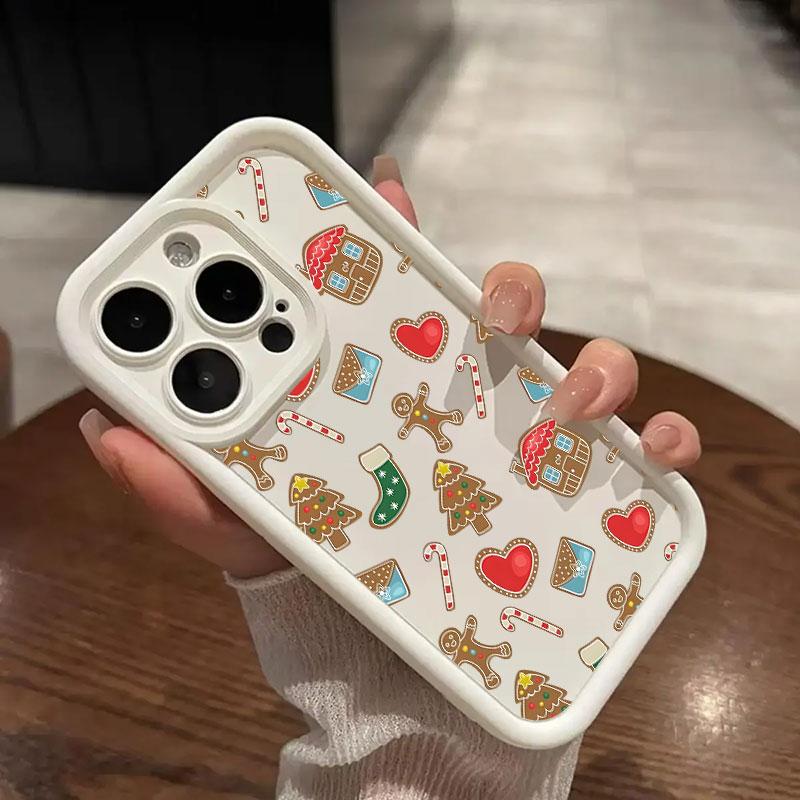 Чехол-накладка с рисунками на Рождество для iPhone 15 13 17 16 Чехол для iPhone 17 Air 11 13 12 16 Pro Max 14 Plus Мягкая накладка на телефон