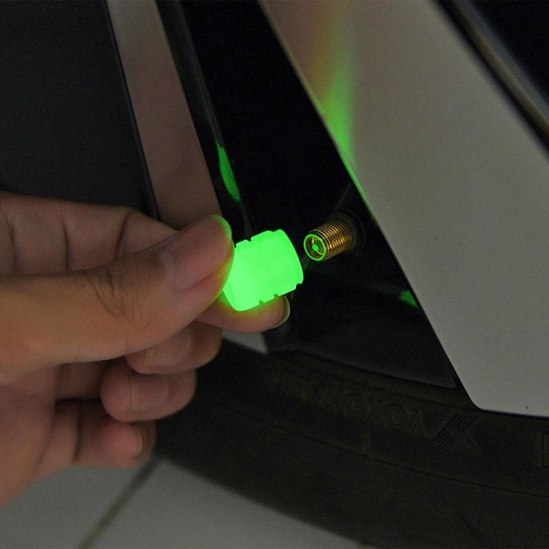 Колпачки на ниппель, Светящиеся в темноте колпачки для автомобильных шин, Герметичные колпачки на ниппель шины, Автоаксессуары для велосипеда, грузовика, автомобиля