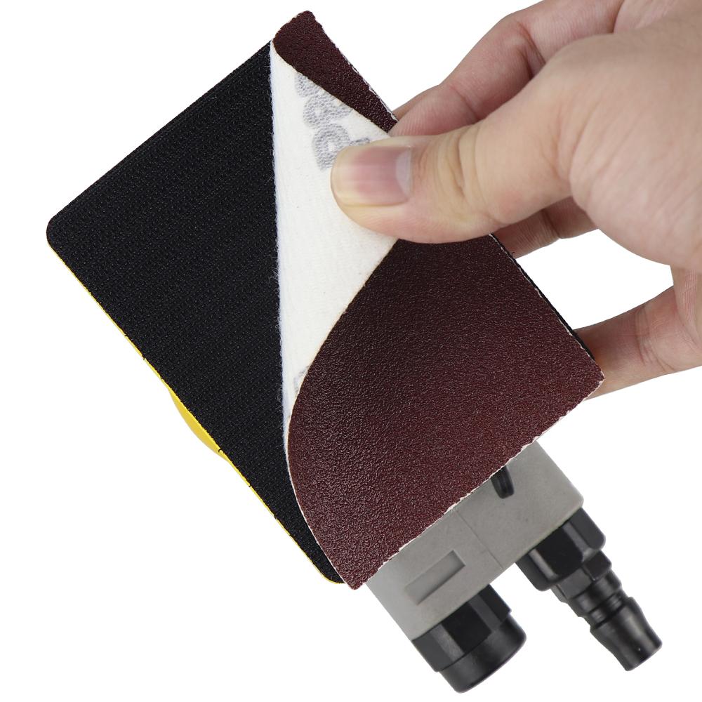 1PC  Grindering Machine Car Air Sander Polisher With 20Pcs Sandpaper Pneumatic Cars Polishing Grinder Tool Square 70*100mm