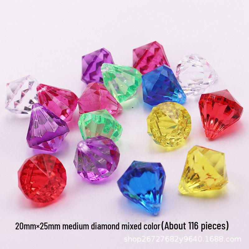 Kids' Gemstone Treasure Shell: Acrylic Diamond and Conch Archaeological Toy.