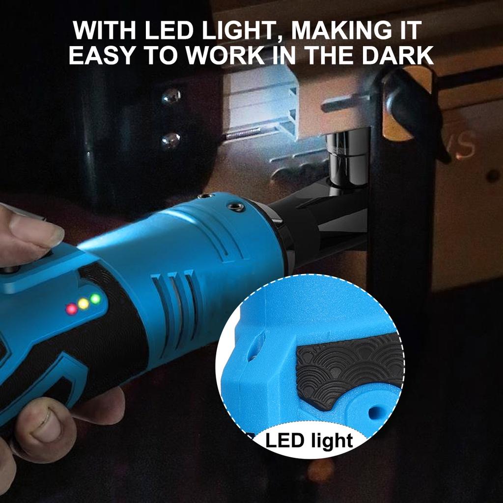 100 Нм, 18 В, беспроводной электрический гаечный ключ, инструмент для ремонта, перезаряжаемый угловой ключ с комплектом зарядного устройства из 2 батарей