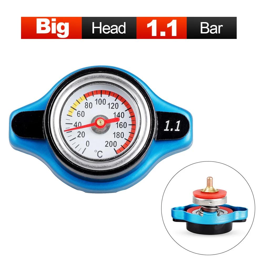 Car Racing Radiator Cap Tank Cover Head Thermometer 0.9 1.1 1.3 1.8Bar Water Temperature Gauge with Utility Safe For Motorcycles