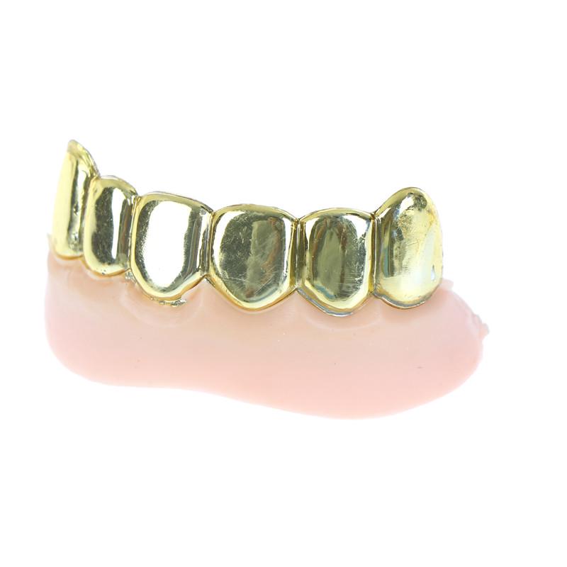 1Pc Bling Grillz Fake Teeth Bulk Halloween Birthday Party Gold Silver