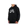 Nike Alphabet Logo Print Long Sleeve Hoodie Men Tops Black CW4383-010
