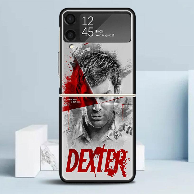 TV Show Dexter Morgan Black Cover for Samsung Galaxy Z Flip 7 6 5 4 3 5G Phone Case Flip7 Flip6 Flip5 Flip4 Flip3 Pattern Case G