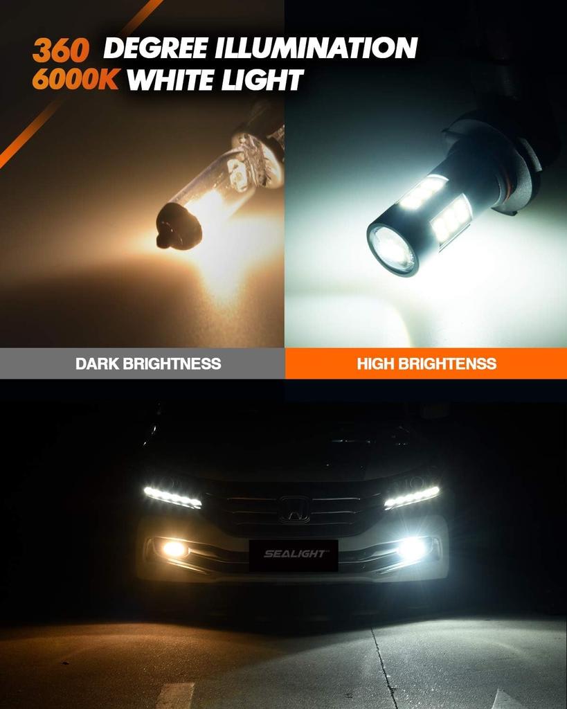 SEALIGHT F1-LED-9006 HB4 Светодиодная лампа противотуманного света Белый 7000Лм 27 рядов чипов 6000К