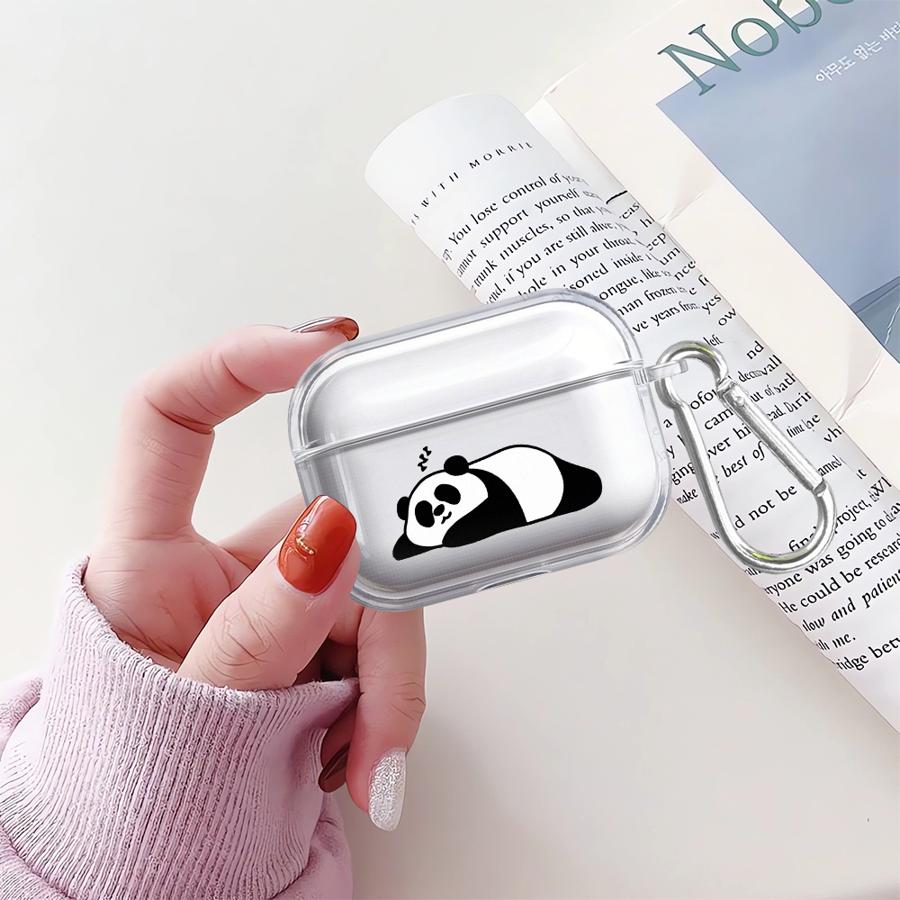 Чехол для Airpods Pro3 1 Pro2 Pro 2 3 4 Прозрачный Чехол для Наушников Милый Мультяшный Панда