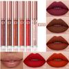 6 шт./коробка, набор нюдовых блесков для губ, матовая бархатная губная помада, водостойкая, стойкая, сексуальная красная бархатная шелковистая жидкая губная помада, набор масел для губ