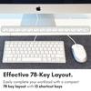 MACALLY mac Клавиатура USB A Проводная Компактный размер US раскладка Совместима с Mac Windows Тихие ножничные переключатели Полноразмерная 78 клавиш Работа из дома Мышь
