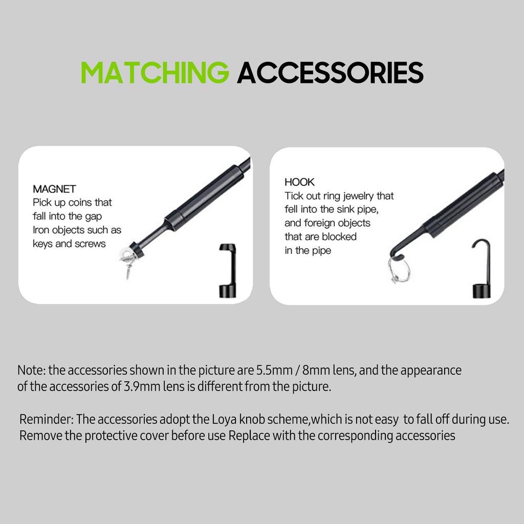 Industrial Endoscope with 4.5-inch IPS Color Display 1080P Photos Videos Snake Camera with 8 LED