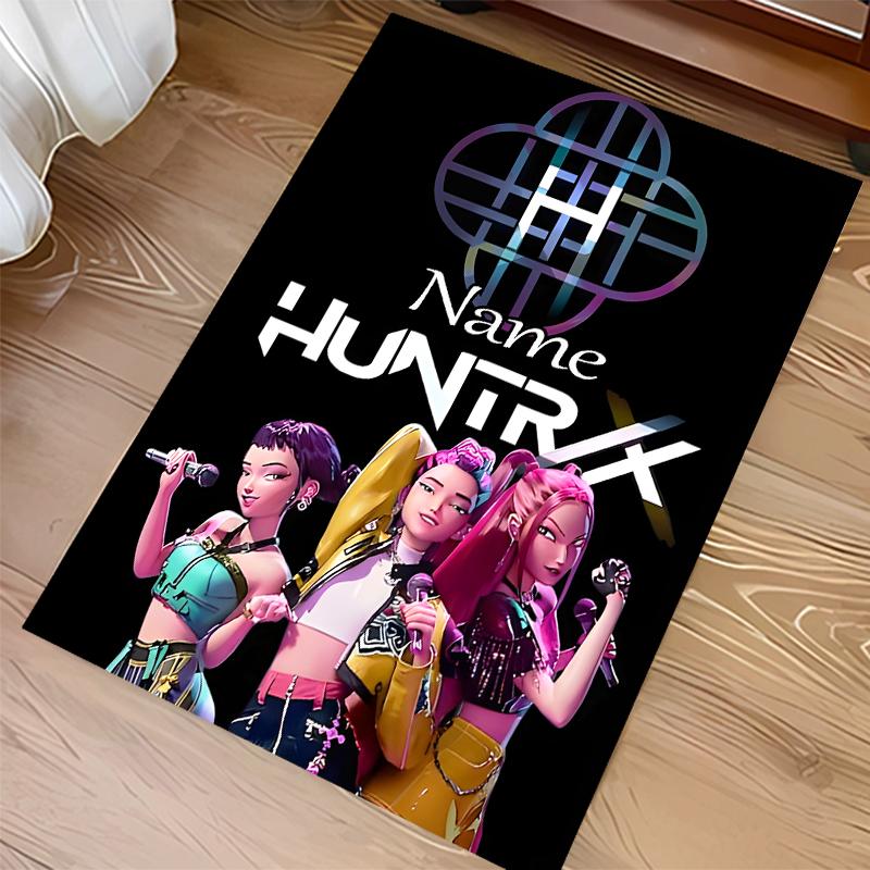 Custom personalization Kpop Demon Hunters Print Area Rug - Soft, Washable Non-Slip Indoor Mat,Living Room,Home&Office Decorative Rug
