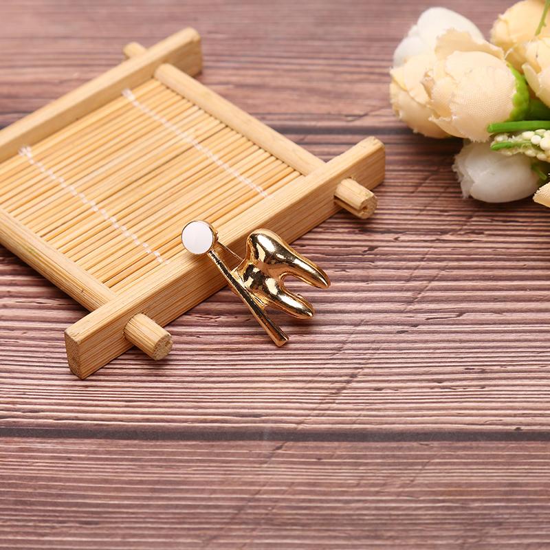 Классическая брошь в форме золотого зуба, булавка на лацкане, значок на рюкзак, ювелирный подарок