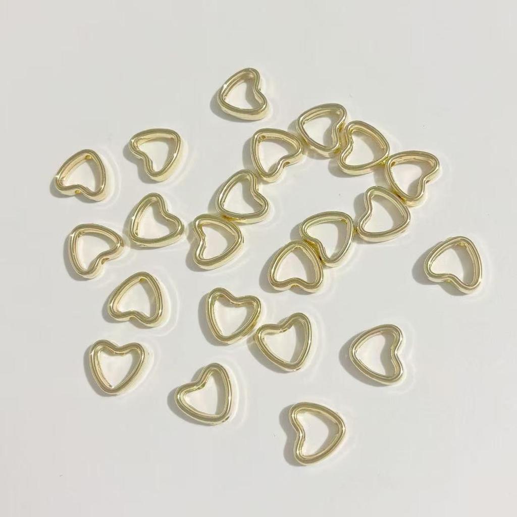 Heart-Shaped Double-Hole CCB Spacer Beads & Hollow Pendant for DIY Jewelry