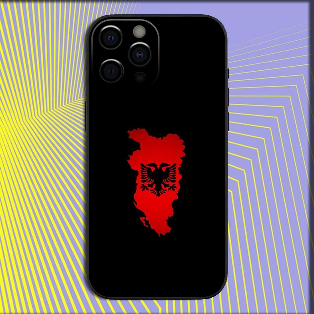 Смешной чехол для телефона с флагом Албании для iPhone 17 16 15 14 13 12 11 Pro Max Mini SE 7 8 Plus 17E Air Ударопрочный мягкий чехол