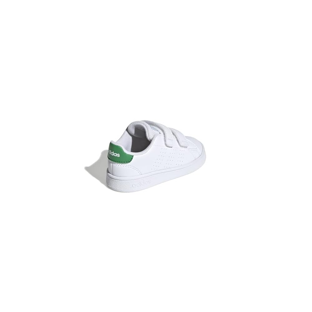 Adidas Kids' Advancourt Sneakers for Boys and Girls, Sizes 17-15cm, EPG26, White/Green/Grey