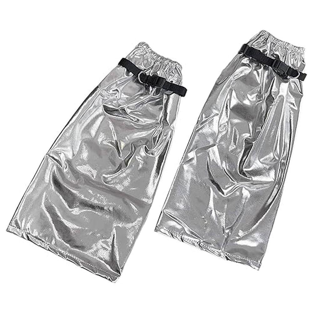 Харадзюку Гетры из ПУ с ремешками на пряжках, Чехлы для ног, Креативный подарок, Металлические серебристые подвязки для ног