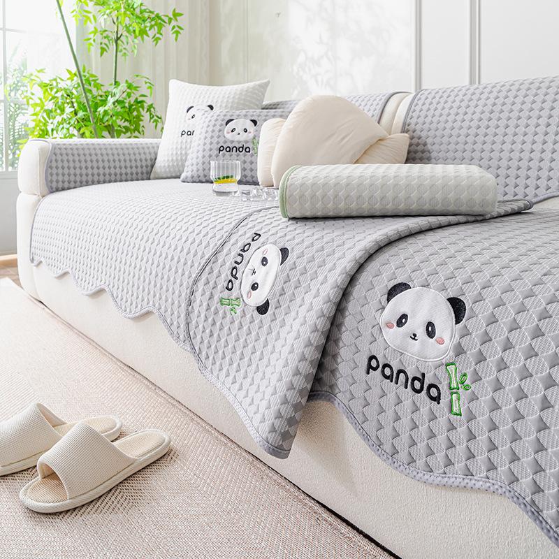 Solid Color Special-Shaped Cooling One-Piece Combination Sofa Seat Cushion  Summer New Cooling High-End Sofa Cover