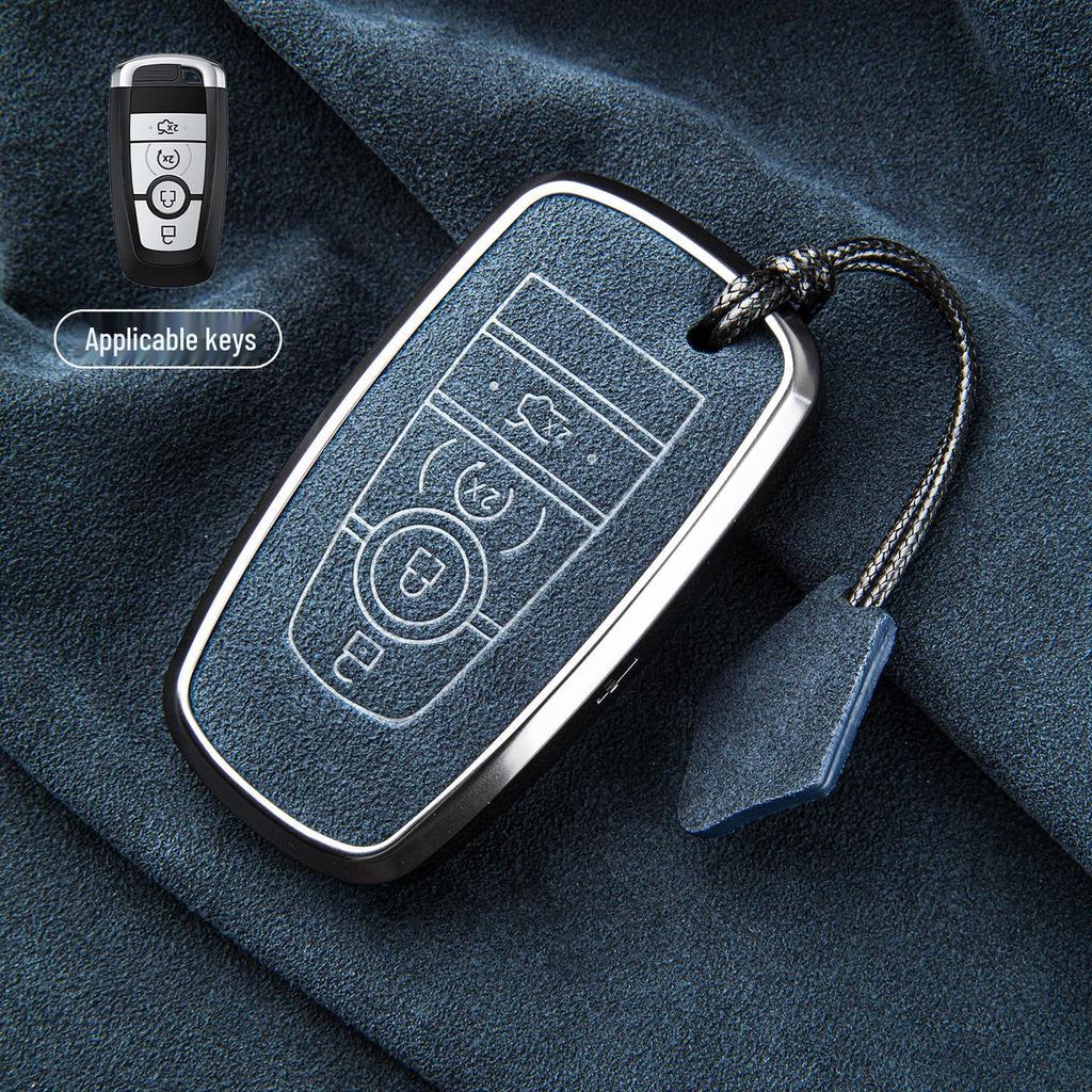 Premium Sheepskin Key Cover for Ford Explorer ST, Edge L, Mondeo EVOS