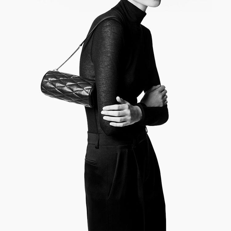 Saint Laurent Сумка-туба Sade Nero Женские Сумки на плечо Черный 699703-AAAJU-1000