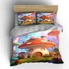 Mushroom house, animals, flamingos. Bedding sets Duvet cover sets Duvet covers Pillowcases(1* Duvet Cover 2* Pillowcases without duvet insert)