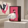 Walnut Wood Tissue Box, with Artistic Ballet Dancer Skirt Design, Multipurpose Paper Towel Holder for Home Decor Entryway Dining Table
