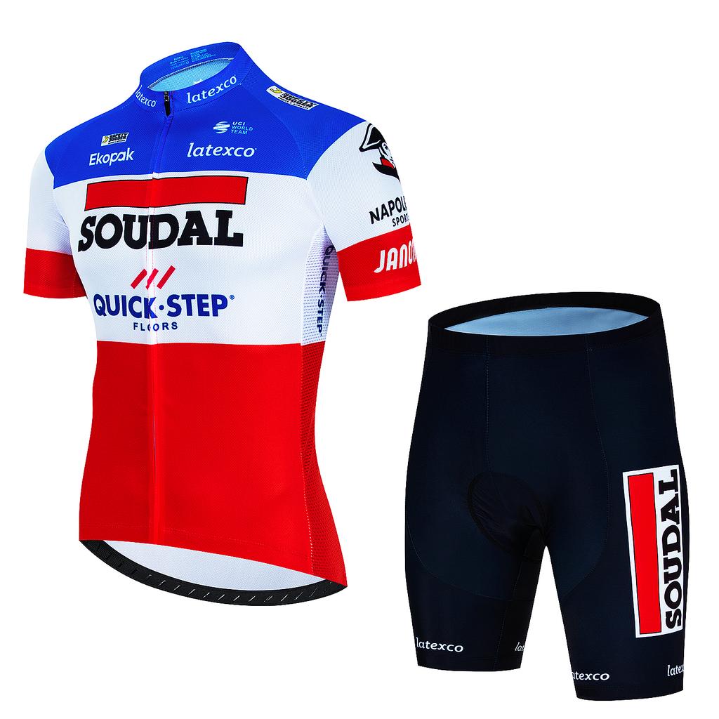 Men's Cycling Outfit Set SOUDAL Quick Step Clothing 2025 Bicycles Clothes Summer Bike Jersey Cycle Jacket Man Spring Shorts Bib