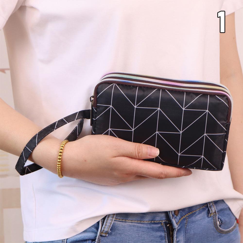 Fashion Women Flower Wrist Bag Waterproof Canvas Wallet Mini Handbags Sports Cell Phone Bags Coin Purse Party Money Makeup Bag