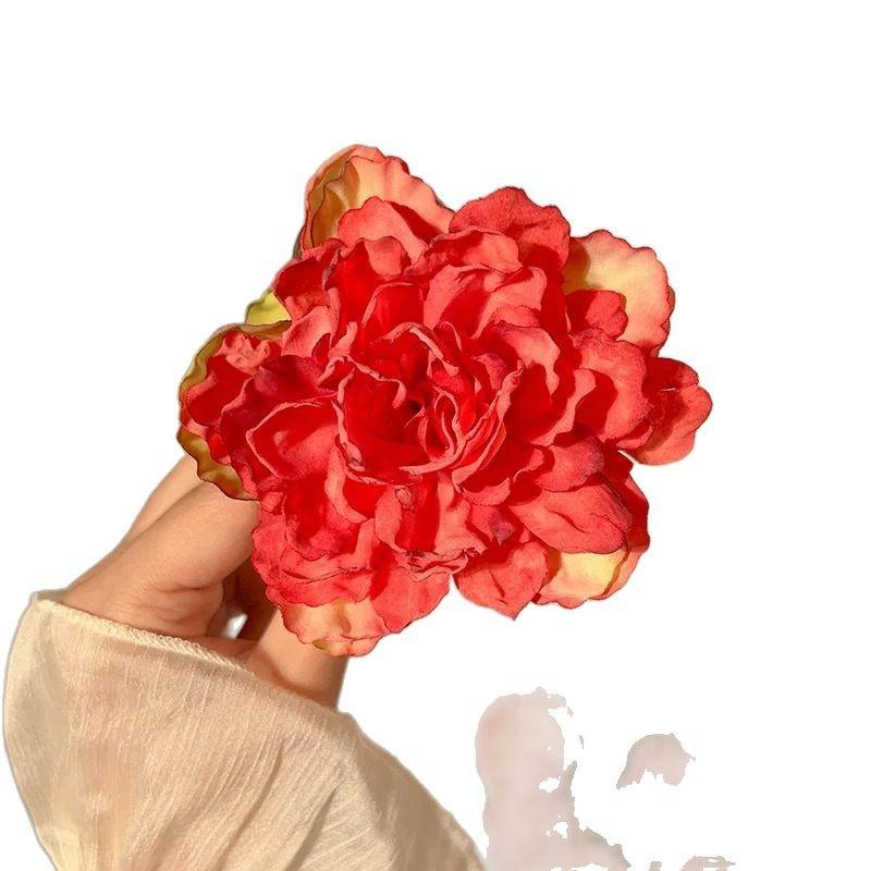 Flower antique peony flower hairpin atmosphere clip retro bangs side accessories hairpin photo headgear hair accessories