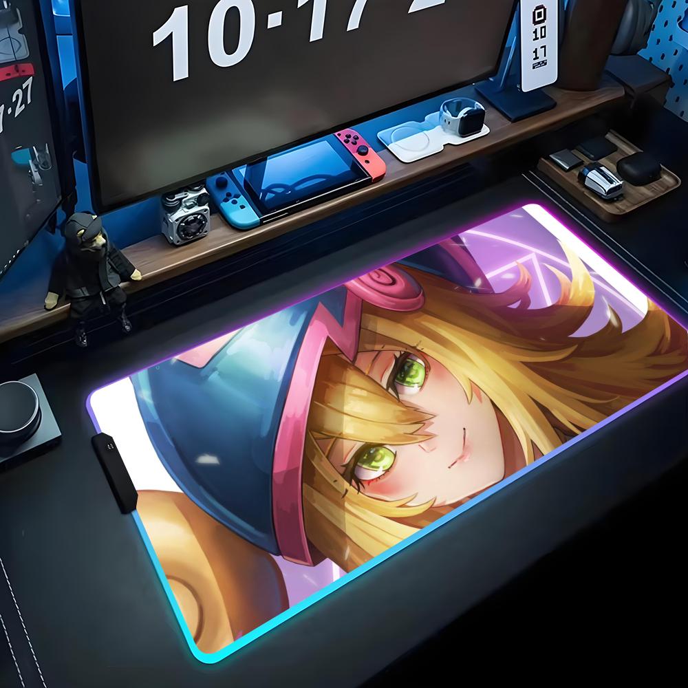 Черная волшебница Коврик для мыши RGB Игровой коврик для мыши Большой светодиодный коврик Настольный коврик для ПК Светящийся коврик для мыши Большие коврики для клавиатуры Настольный ковер С