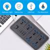 Power Strip With 6 AC Sockets & 3 USB 1 Type C Port 6FT Extension Cord Protector for Home Office Dorm Power Button