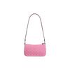 Coach Penn 21 Zipper Closure Coated Canvas And Refined Calfskin Crossbody Shoulder Bag Small Women bags Silver Bright-Pink CM568-LHWPU