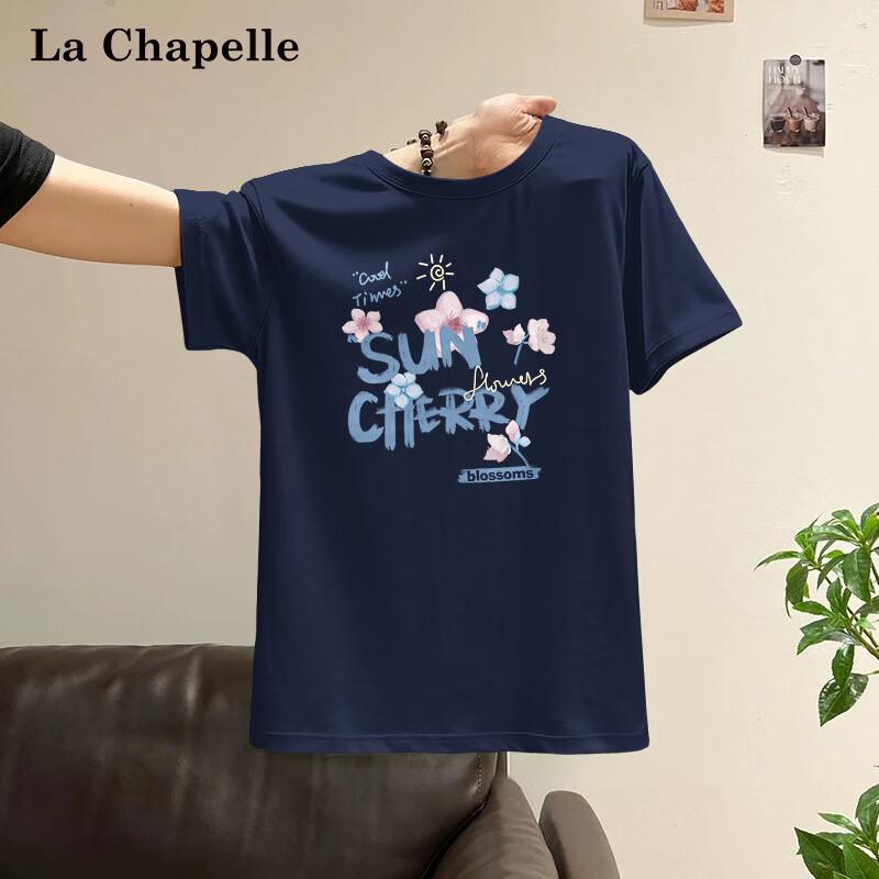 La Chapelle Women's 2026 Summer Japanese Style Loose Fit Pure Cotton T-Shirt