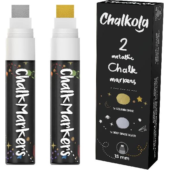 8 Washable Window Markers for Cars - 15mm Jumbo, 3 in 1 Nib, 28g Ink - Liquid Chalk Markers for Chalkboard, Blackboard, Glass, Bistro, Auto, Menu