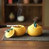 Simulated Orange Ashtray with Lid Heat-resistant Resin Ash Holder Ornament Home Office Outdoor Decorative Ash Tray
