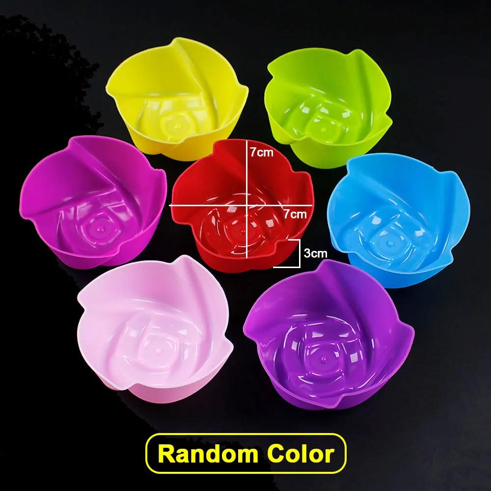 10pcs/pack Silicone Molds Cupcake Baking Cups Reusable Muffin Cup Liners Rainbow Cupcake Wrappers Non-stick Cup Cake Mold For Party