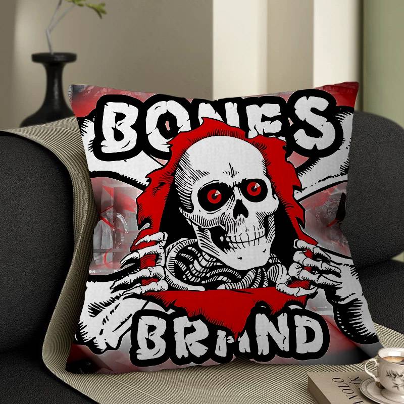 Skateboard P-Powells Wing Skull P-Peraltas Pillow Cover Design Cushion Cover Decor Holiday Decorati