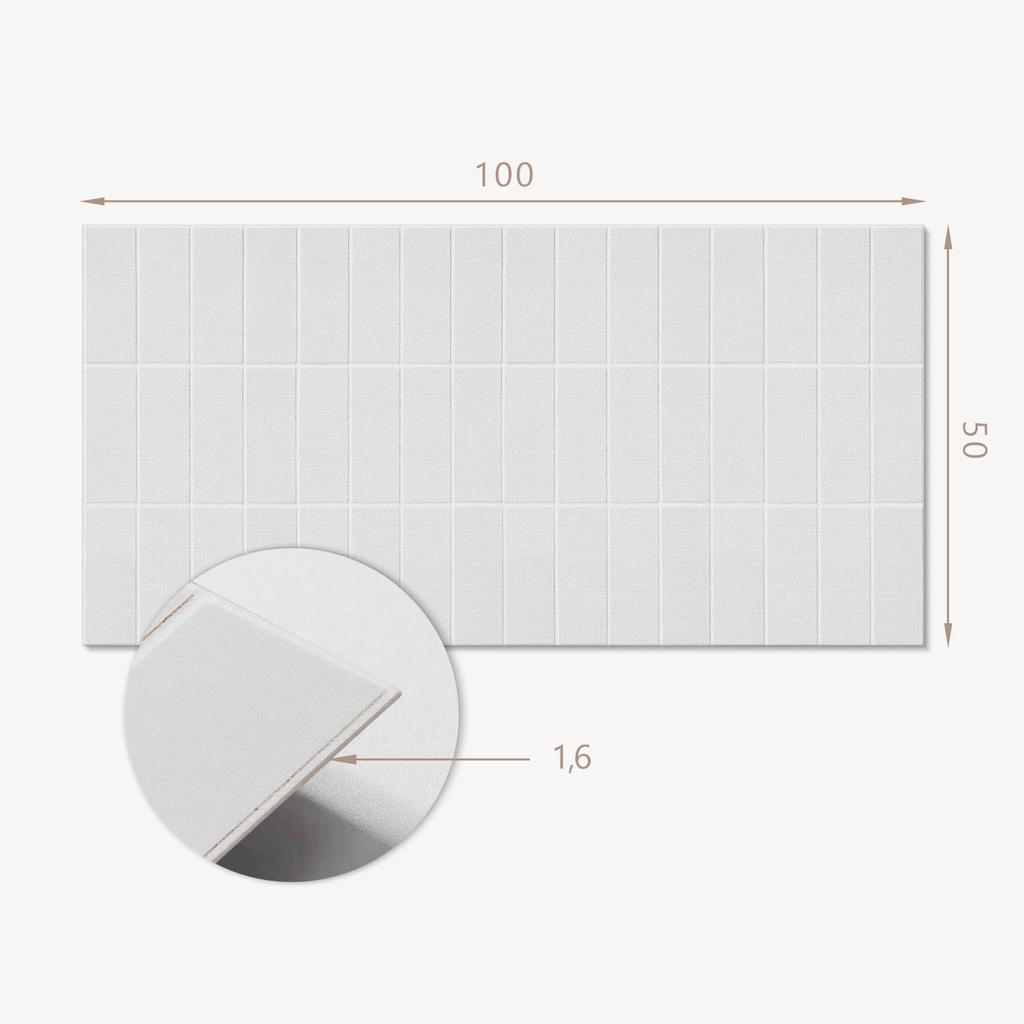 Self-adhesive Vinyl Tile with Graphics for the Kitchen 100x50 cm Simple, Smooth Mosaic